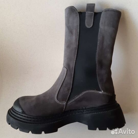 Сапоги осень весна женские 37 натуральная кожа