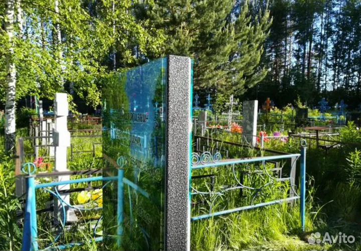 Портрет из стекла на памятник