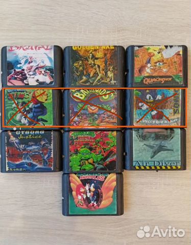 Картриджи для приставки Sega 16 bit