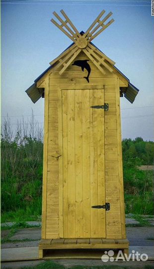 Дачный туалет деревянный Ч434