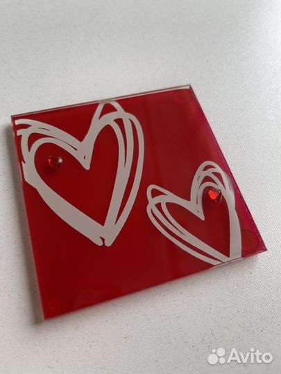 Стеклянная подставка под кружки-бокалы