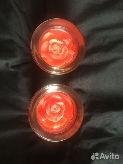 Романтические свечи в стеклянных стаканчиках