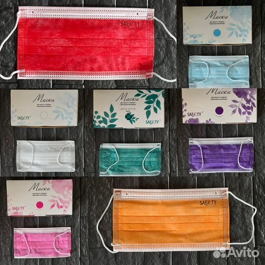 Маски медицинские трехслойные