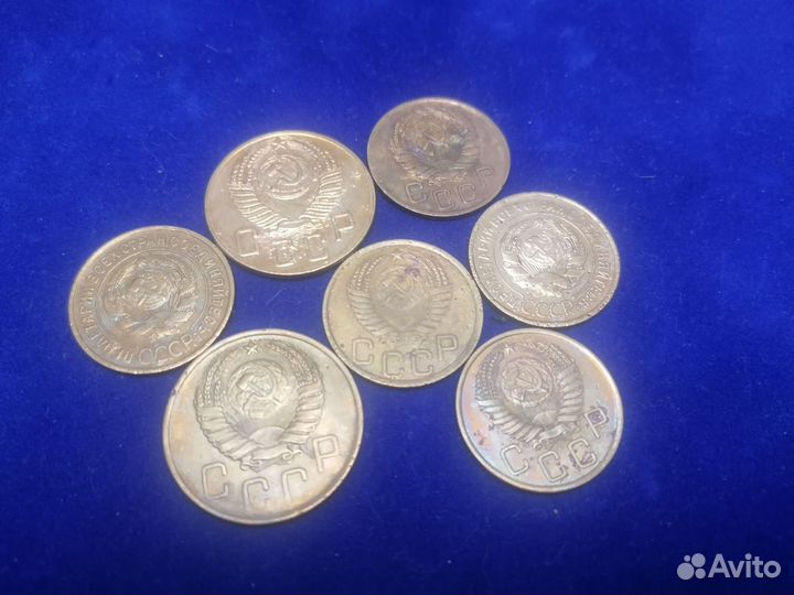 Лот монет СССР-ранние советы. 7 штук