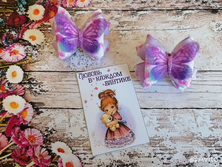 Бантики для волос ручной работы