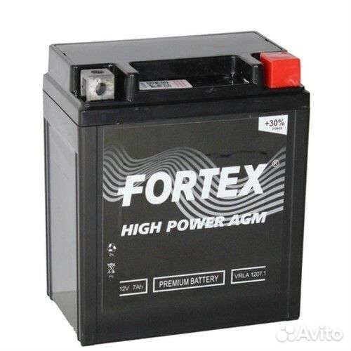 Акб Мото 12В 7Ач о.п. Fortex AGM ток100 113х70х131