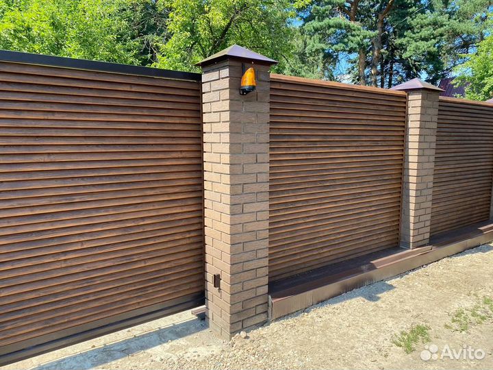 Забор из ламелей жалюзи