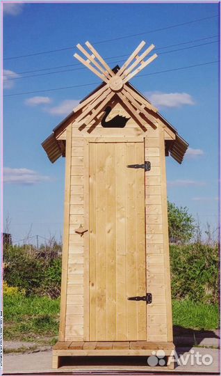 Дачный туалет деревянный с установкой UOO