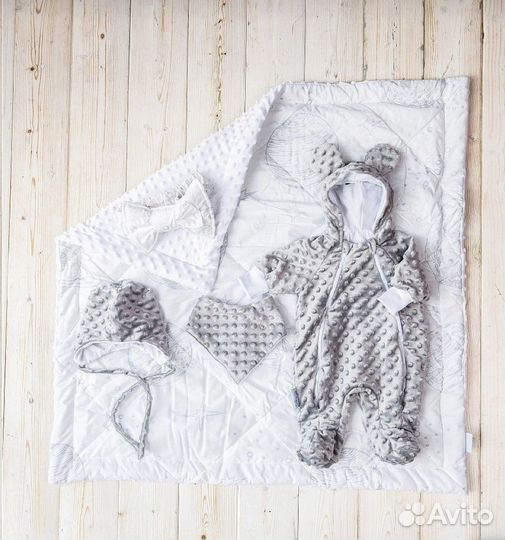 Конверт на выписку для малыша зимний