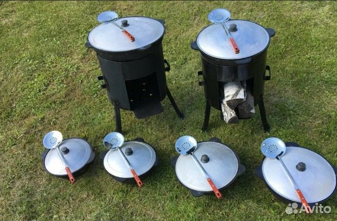 Казан чугунный 10 литров + Печь для казана