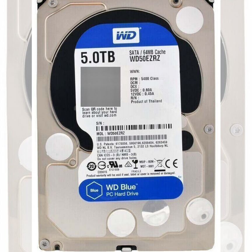 [WD50EZRZ] Жесткий Диск Western Digital 5tb Sata3 Wd50ezrz