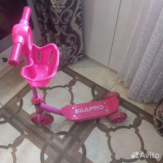 Самокат детский трехколесный бу