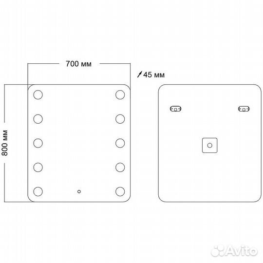 Зеркало Grossman Neon 70 147080 с подсветкой с се