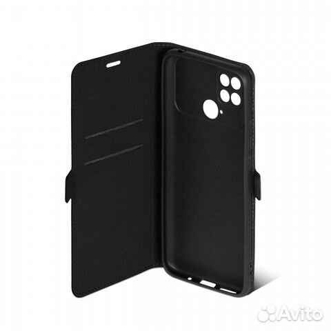 Чехол с флипом для Poco C40 DF (black)