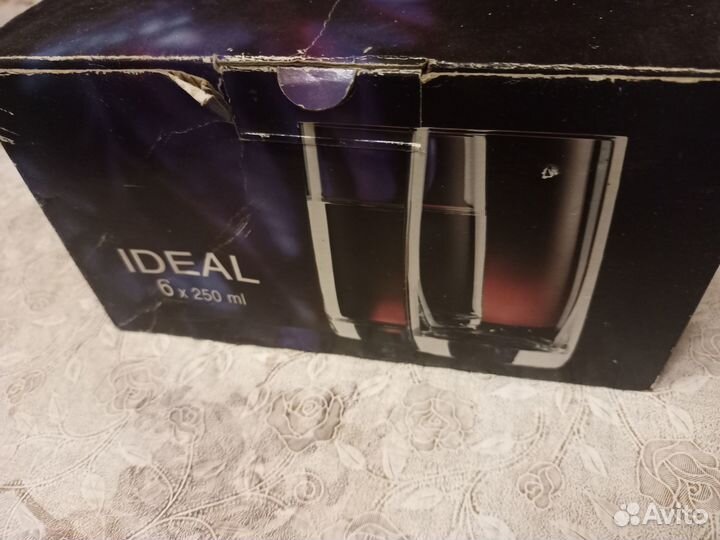 Набор новых стаканов Bohemia Ideal хрусталь