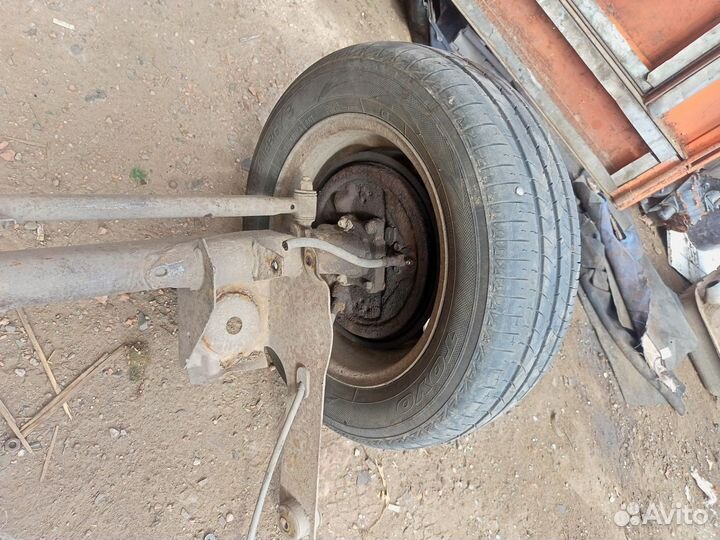 Задняя балка от Москвич 2141 на мотоблок