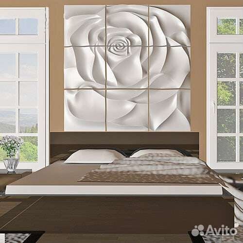 Рельефное 3д панно Роза
