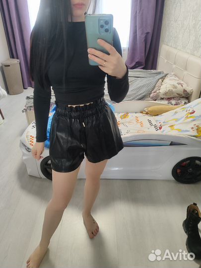 Шорты кожзам