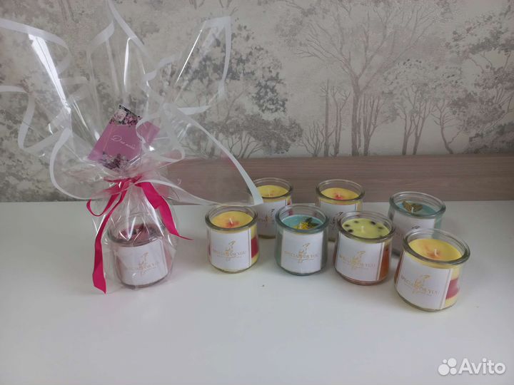 Свечи соевые в банке ручная работа