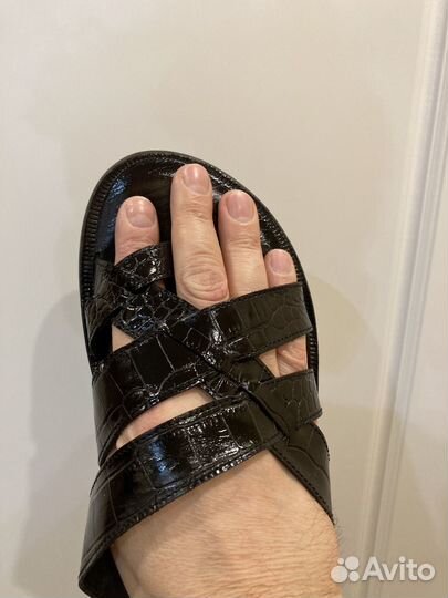 Шлепки мужские кожаные 44