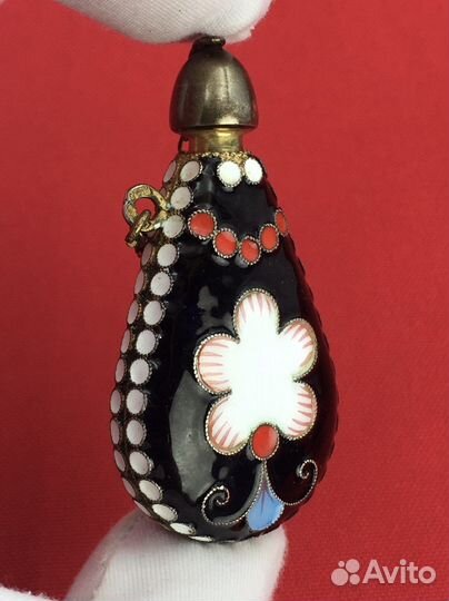 Флакон серебро 916 эмаль СССР