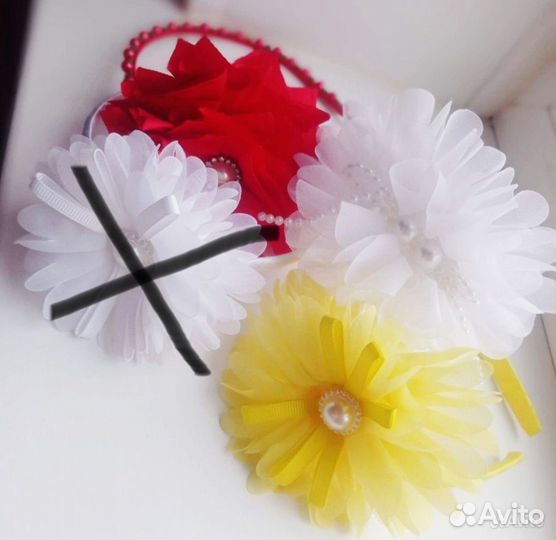 Ободок Принцесса, Ободок с бантиком, с цветами