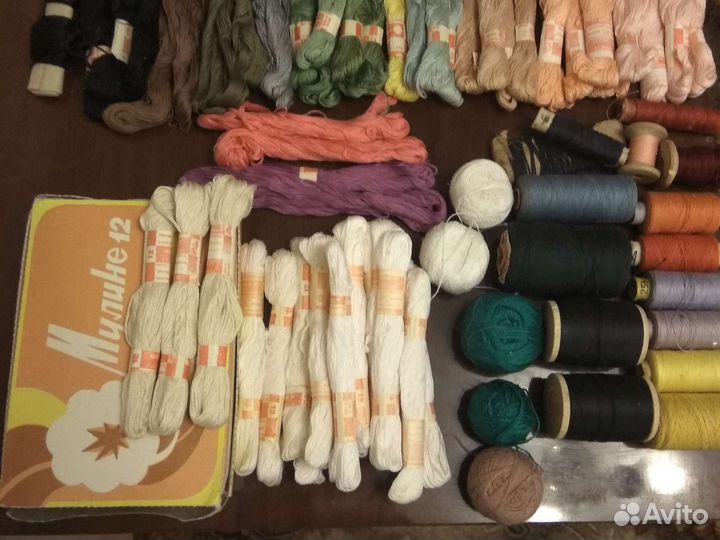 Всё для шитья и вязания нитки бахрома мулине спицы