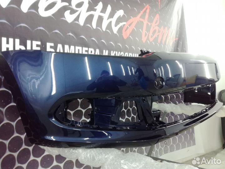 Бампер передний Volkswagen Polo седан 10-14 синий