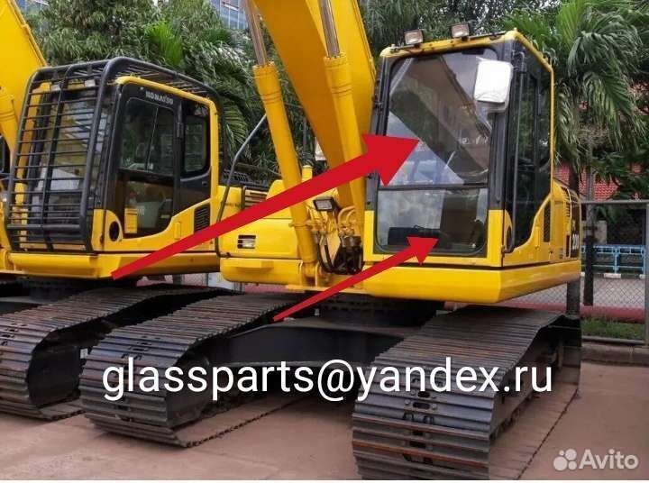 Стекло правое возле стрелы Komatsu pc 200/400/8