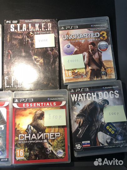 Игровые диски на ps3,DVD