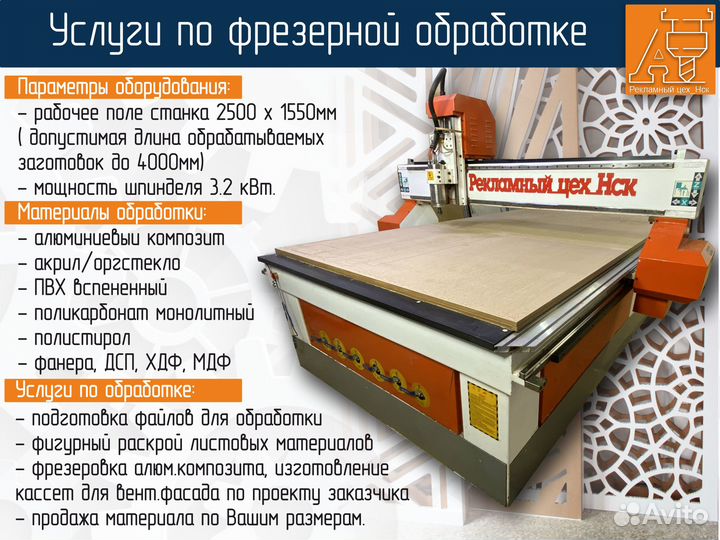 Фрезерная / Лазерная резка, гравировка