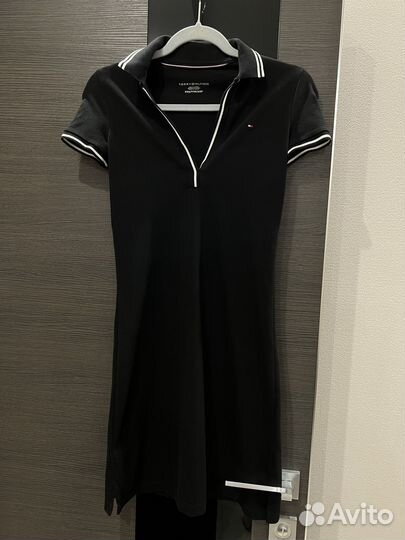 Черное платье поло Tommy Hilfiger