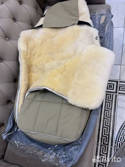 Конверт зимний из овчины в коляску