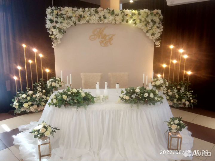 Оформление зала для свадьбы