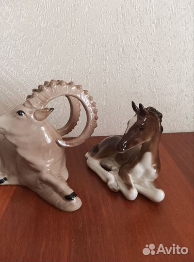 Статуэтка жеребенок. Горный козел архар монголия