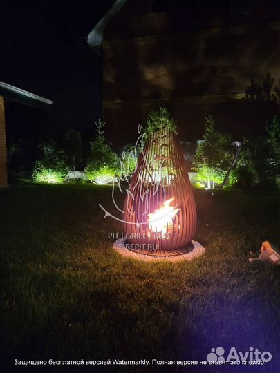 Премиальный уличный камин костровая чаша флейм