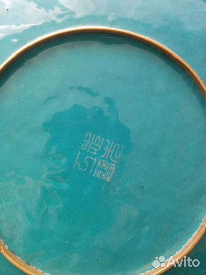 Большое блюдо клуазоне эмаль