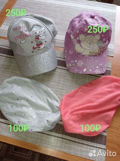 Летние головные уборы на девочку 4-5 лет