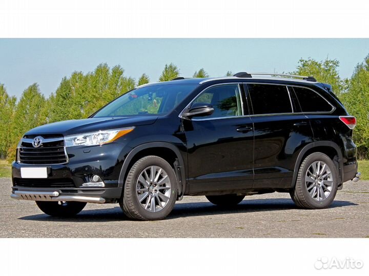 Рейлинги на крышу Toyota Highlander с 2013 апс Серые