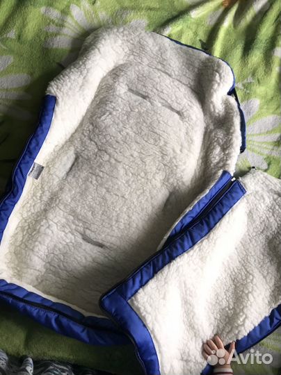 Зимний конверт в коляску на овчине