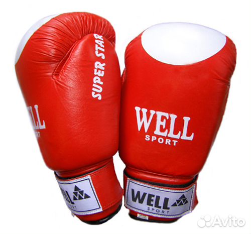 Боксерские перчатки кожаные