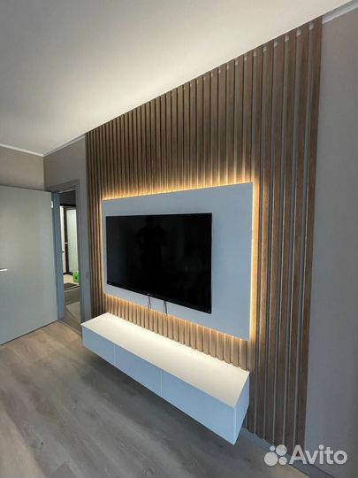 Парящие стеновые панели мдф с подсветкой