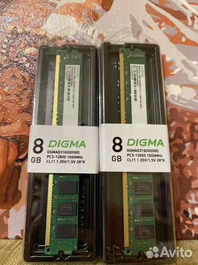 Оперативная память ddr3 2х8 gb новые