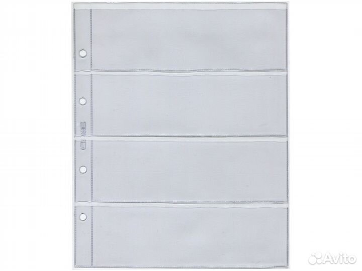 Листы к альбомам для купюр, визиток