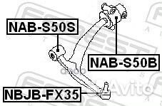 Втулка рычага nabs50S Febest