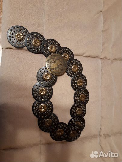 Пояс кожаный женский ручная работа. (пр-во Дания)