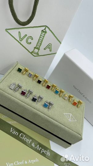 Van Cleef & Arpels серьги пуссеты премиум
