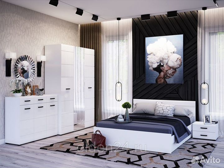 Спальня Вегас белая