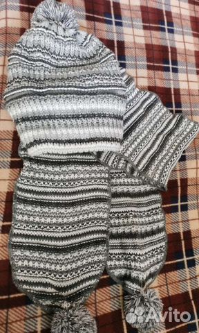 Шапка и шарф вязаные