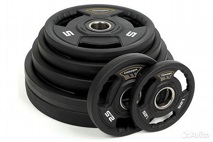 Диск олимпийский полиуретановый 3-х хватовый 25кг